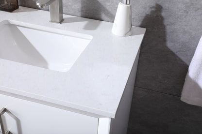 30 Inch SIngle Bathroom Vanity In White