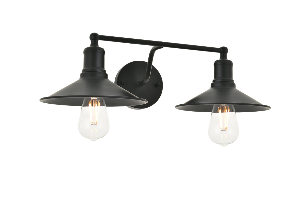 Etude 2 light black Wall Sconce