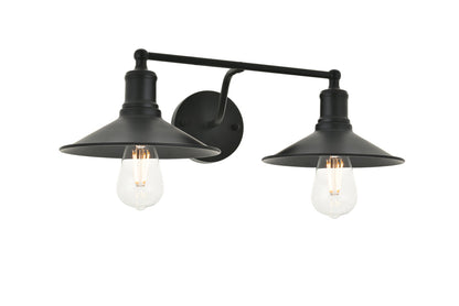 Etude 2 light black Wall Sconce