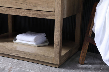 30 Inch SIngle Bathroom Vanity In Natural Oak