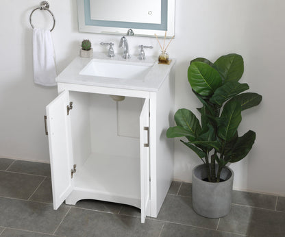 24 inch Single Bathroom Vanity in White