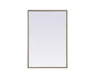Metal Frame Rectangle Mirror 24x36 Inch in Brass