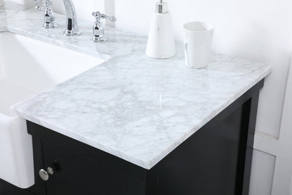 48 inch Single bathroom vanity in black