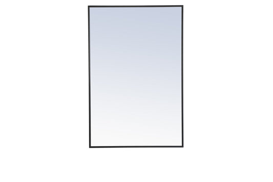 Metal frame Rectangle Mirror 28 inch Black