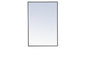Metal frame Rectangle Mirror 28 inch Black