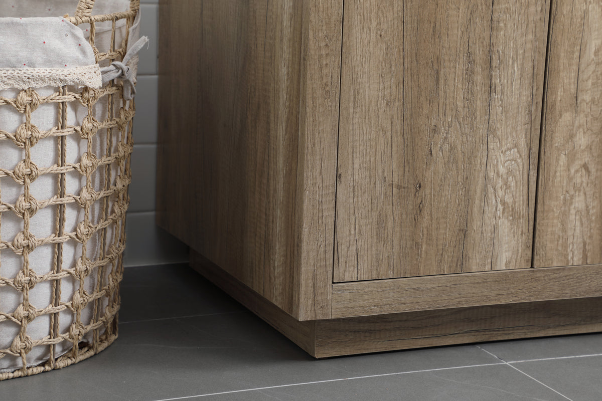 36 Inch SIngle Bathroom Vanity In Natural Oak