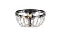 Kylie 14 inch flush mount in black