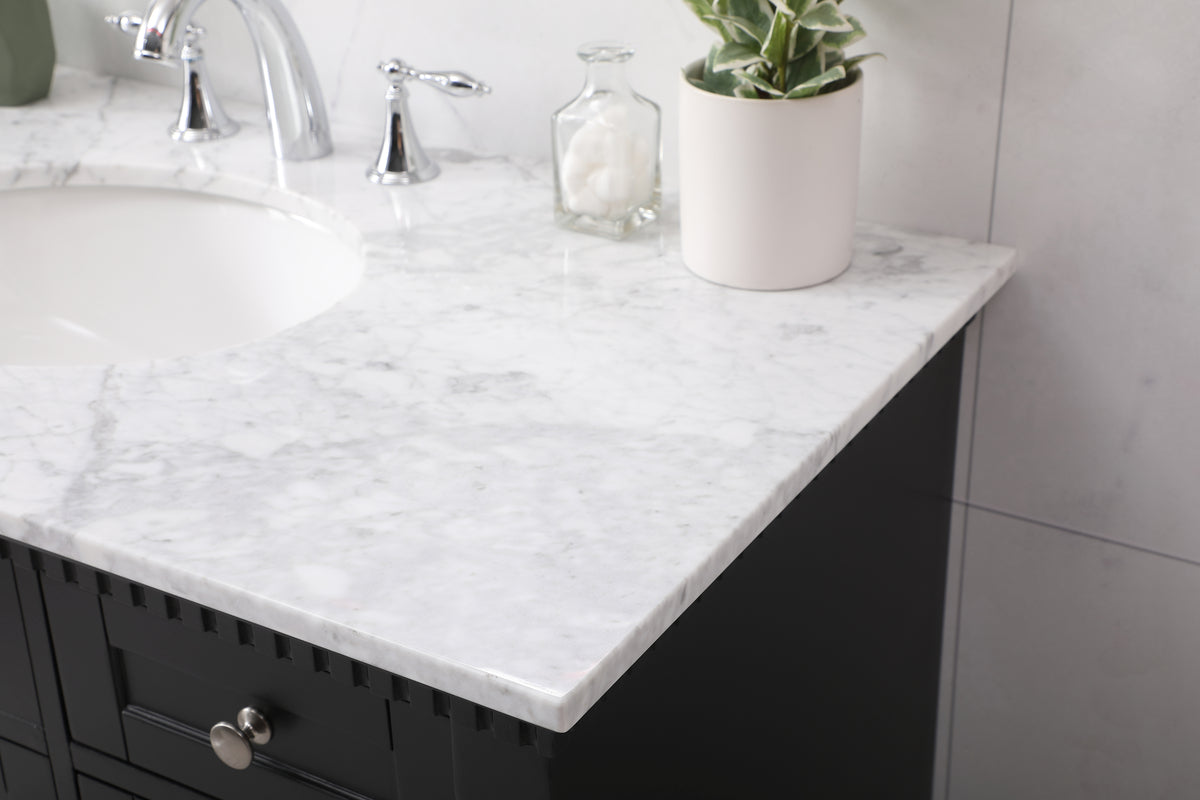 42 inch Single bathroom vanity set in black