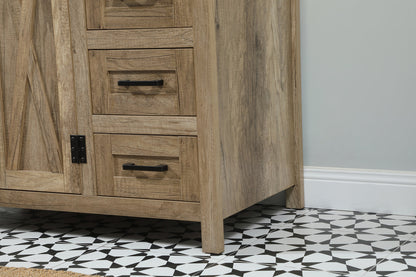 36 inch Single bathroom vanity in natural oak