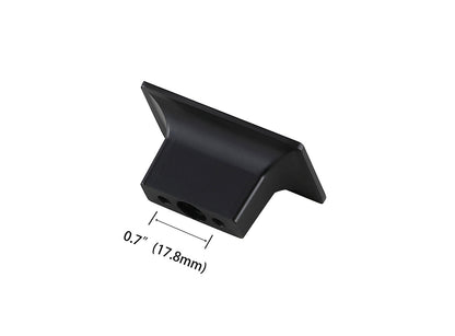 Perry 2" Matte Black Rectangle Knob Multipack (Set of 10)