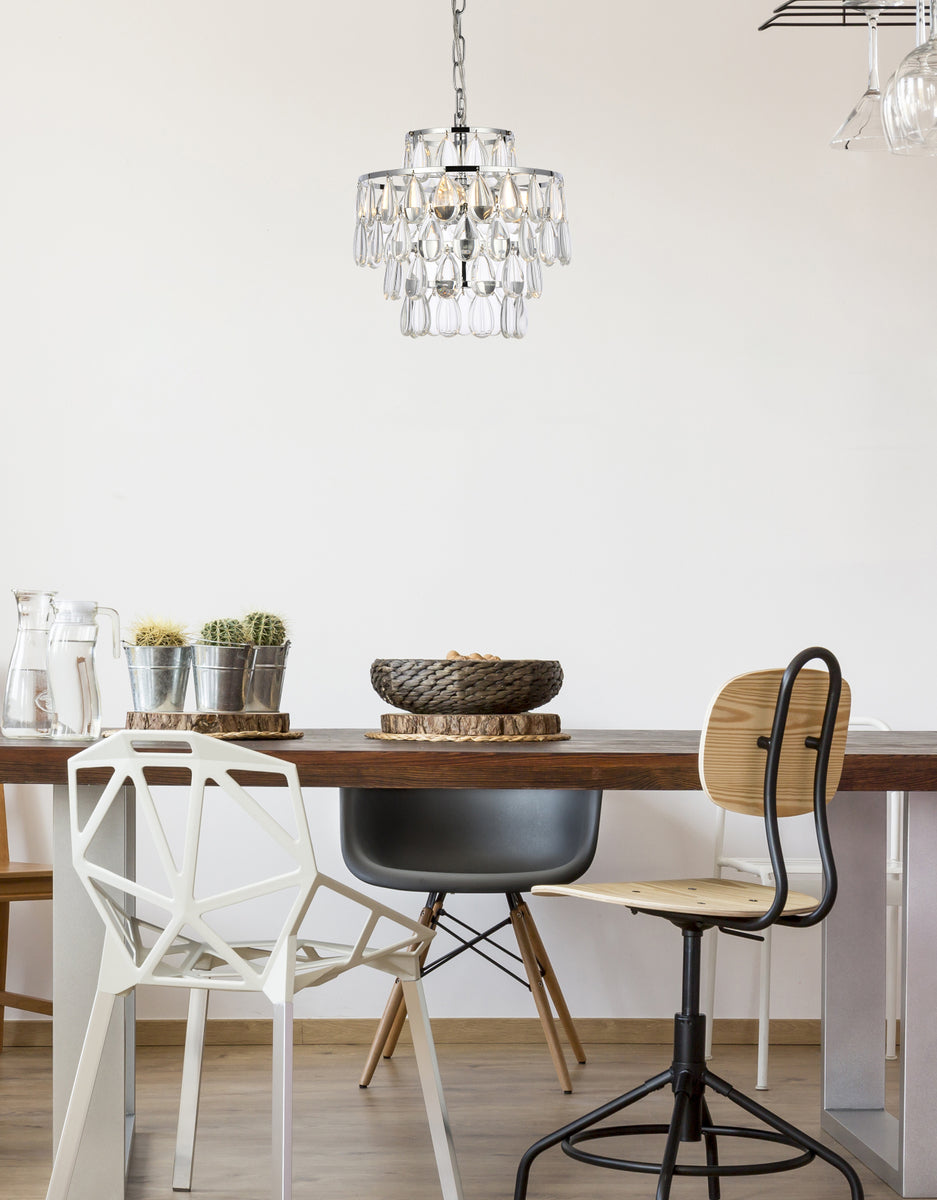 Mila 12 inch pendant in chrome