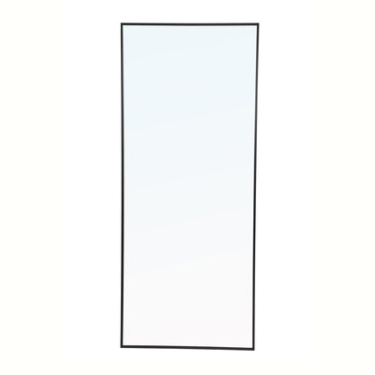 Metal frame Rectangle Mirror 30 inch Black