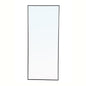 Metal frame Rectangle Mirror 30 inch Black