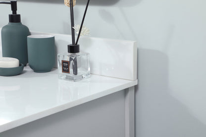 42 inch Single bathroom vanity in grey with backsplash