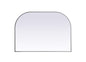 Metal Frame Arch Mirror 42x30 Inch in Silver