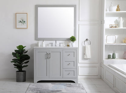 42 inch Single Bathroom Vanity in Grey