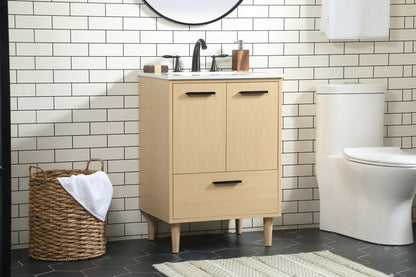 24 inch bathroom vanity in Maple