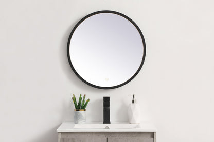 Pier 21 inch LED mirror with adjustable color temperature 3000K/4200K/6400K in black