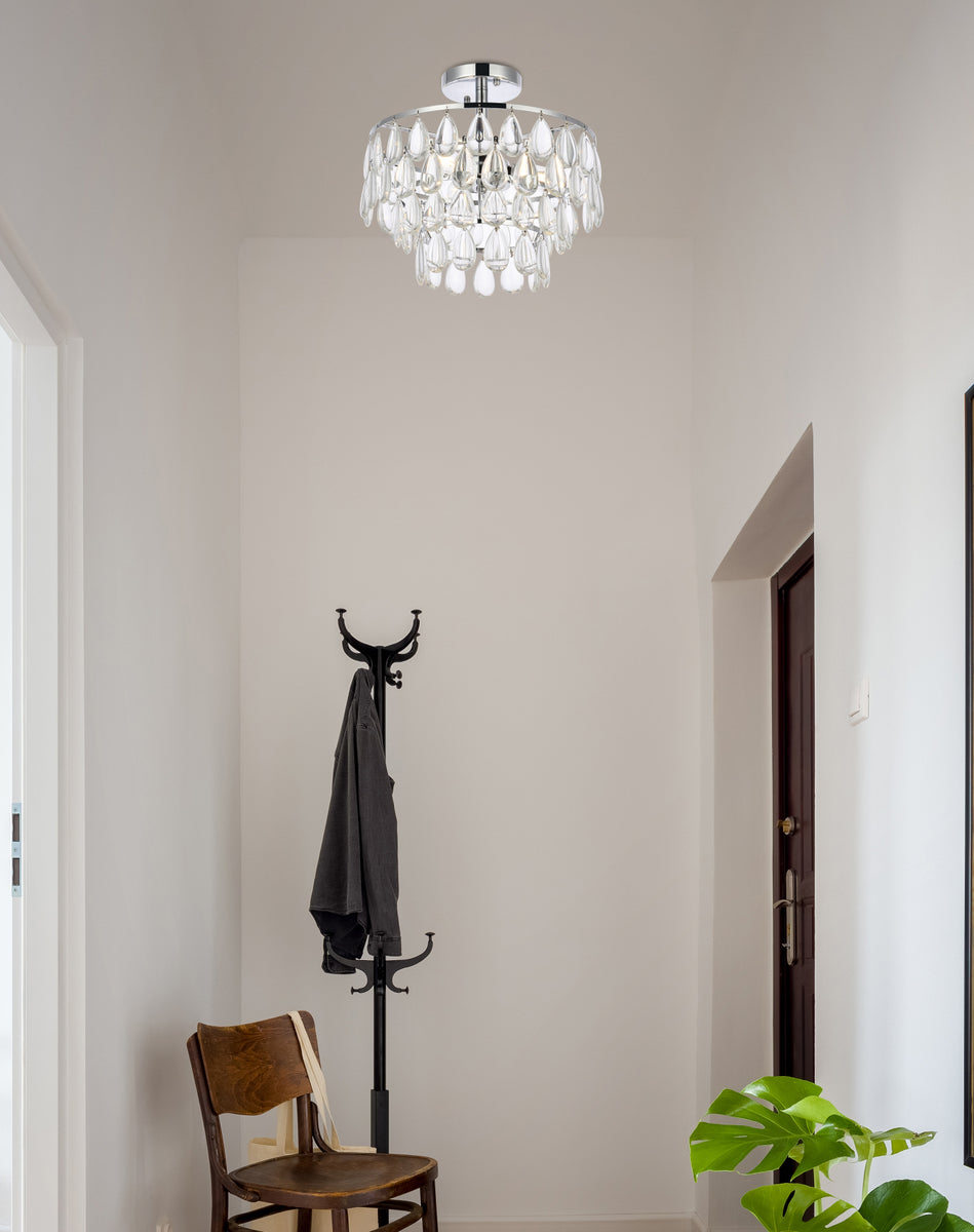 Mila 14 inch flush mount in chrome