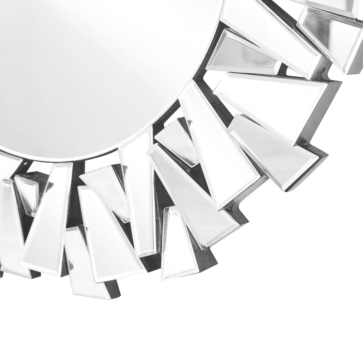 Sparkle 39.5 in. Contemporary Round Mirror in Clear