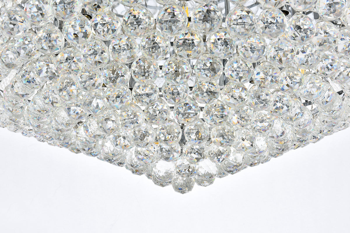 Primo 20 light Chrome Flush Mount Clear Royal Cut Crystal