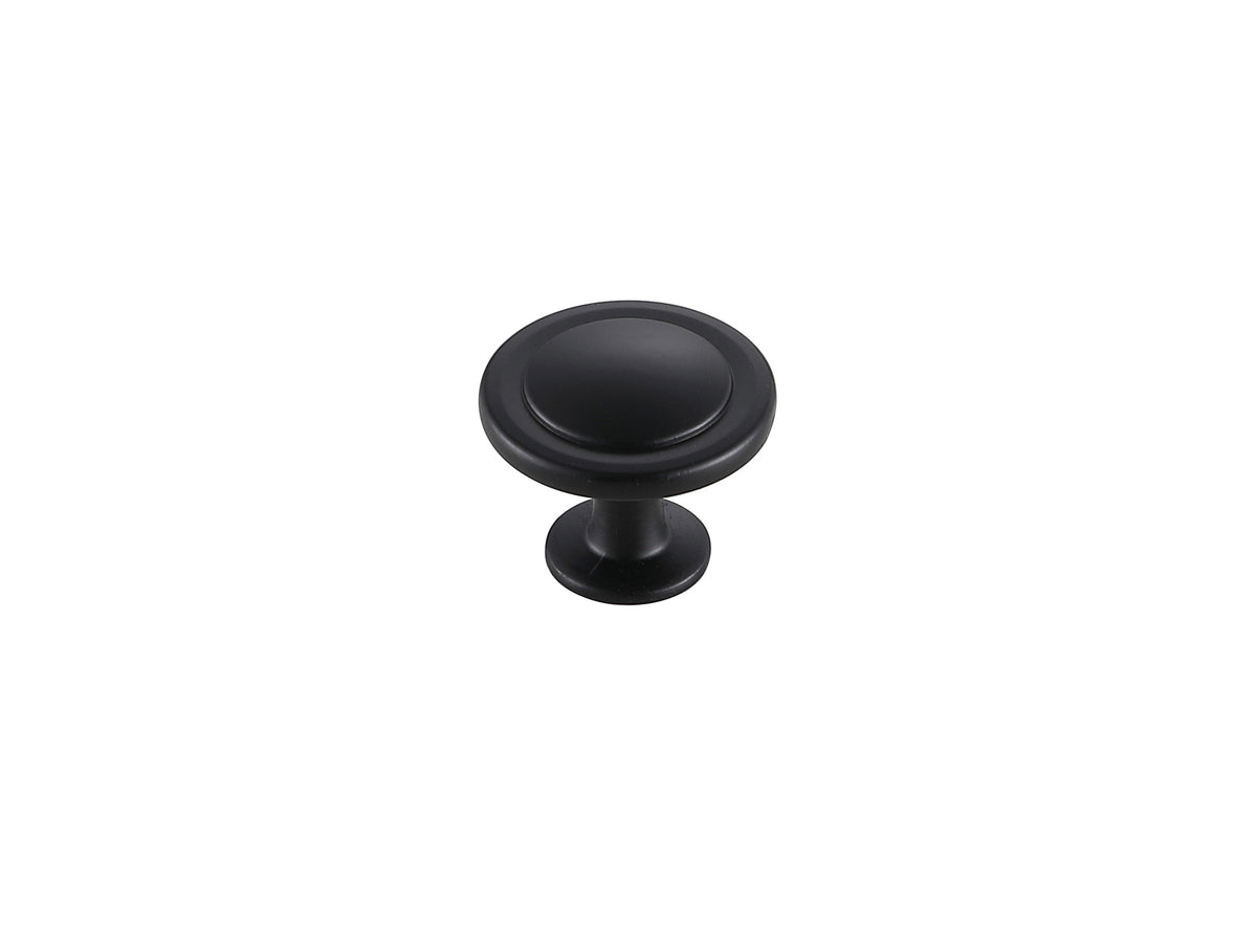Logyn 1.3" Diameter Matte Black Mushroom Knob Multipack (Set of 10)