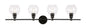 Collier 4 light Black and Clear glass Wall sconce