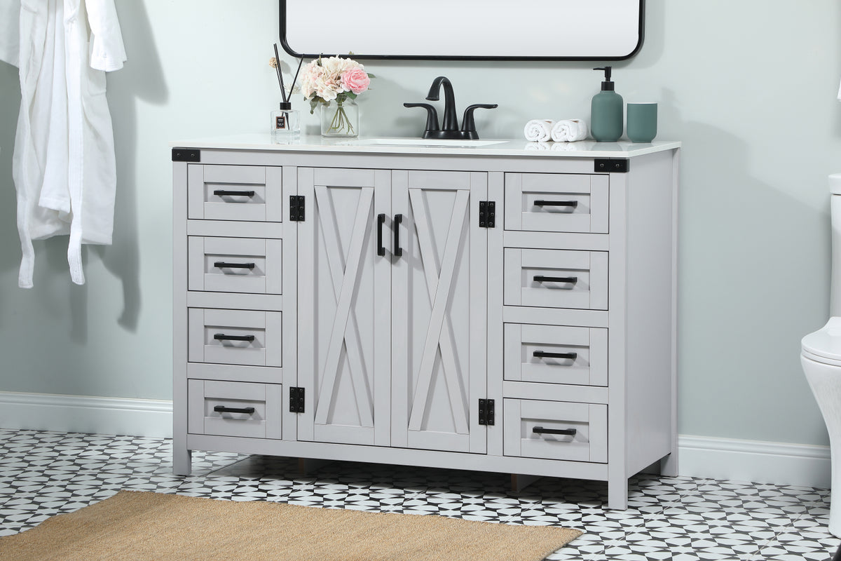 48 inch Single bathroom vanity in grey