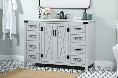 48 inch Single bathroom vanity in grey