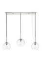 Baxter 3 Lights Chrome Pendant With Clear Glass