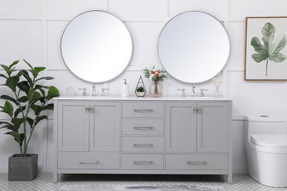 72 inch Double Bathroom Vanity in Gray