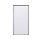 Metal Frame Rectangle Full Length Mirror 36x72 Inch in Black