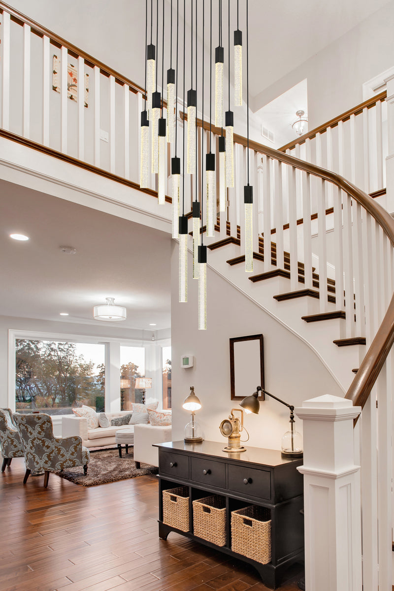 Weston 16 lights pendant in black