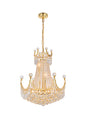 Corona 9 light Gold Chandelier Clear Royal Cut Crystal