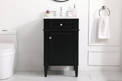 21 inch Single bathroom vanity in black