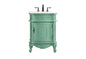 24 inch Single bathroom vanity in vintage mint