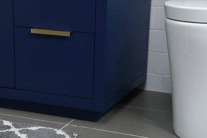 54 Inch SIngle Bathroom Vanity In Blue
