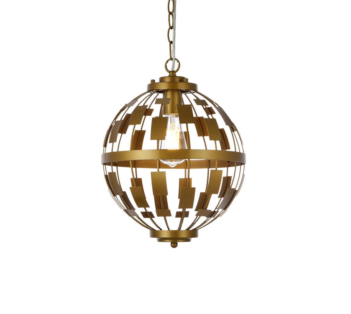 Levante 1 light pendant in brass