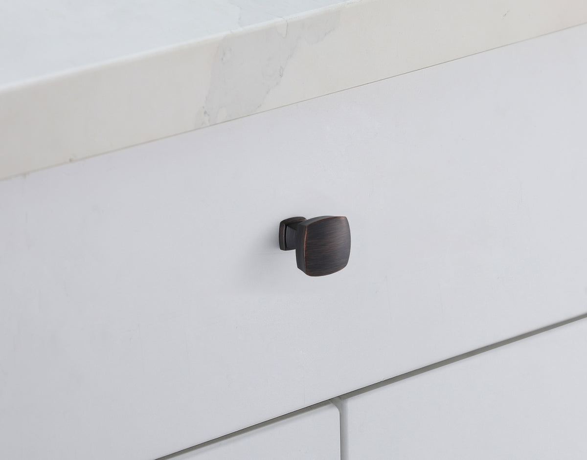 Irvin 1.3" Oil-rubbed Bronze Square Knob Multipack (Set of 10)