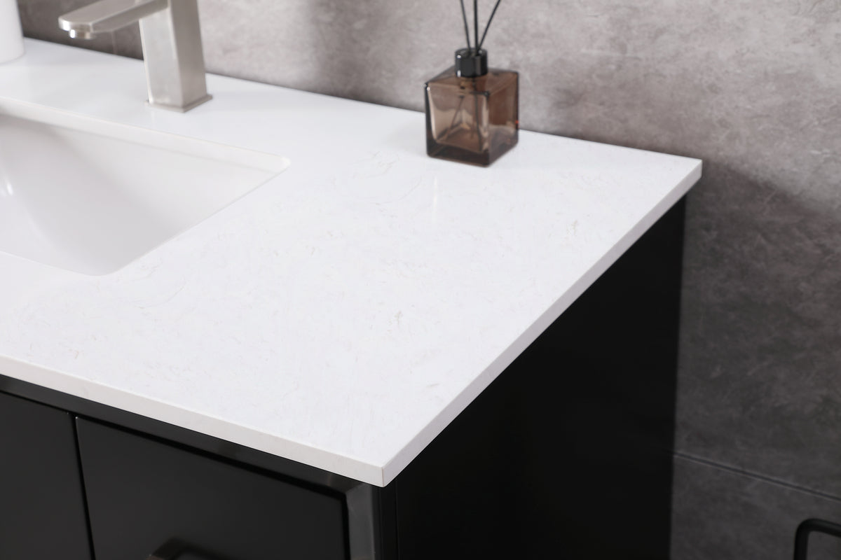 42 Inch SIngle Bathroom Vanity In Black