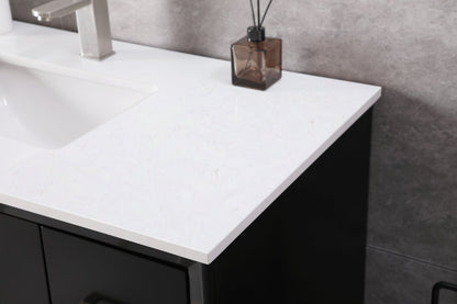 42 Inch SIngle Bathroom Vanity In Black