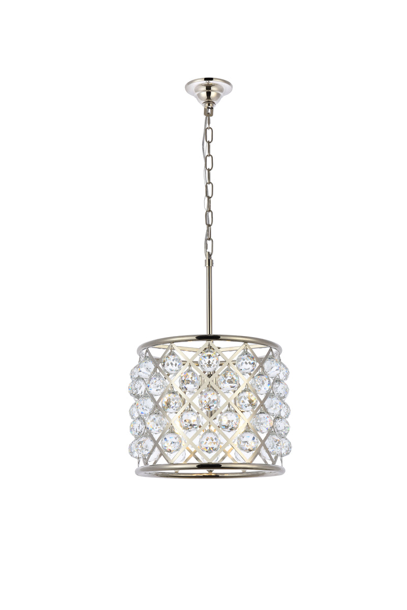 Madison 4 light polished nickel Pendant Clear Royal Cut Crystal
