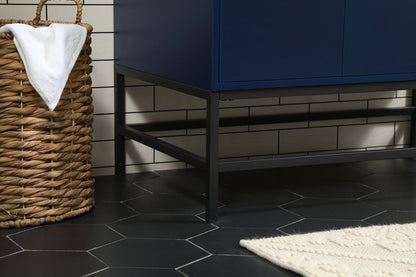 36 inch Single bathroom vanity in blue