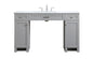 54 Inch ADA Compliant Bathroom Vanity In Grey