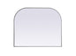 Metal Frame Arch Mirror 42x34 Inch in Silver