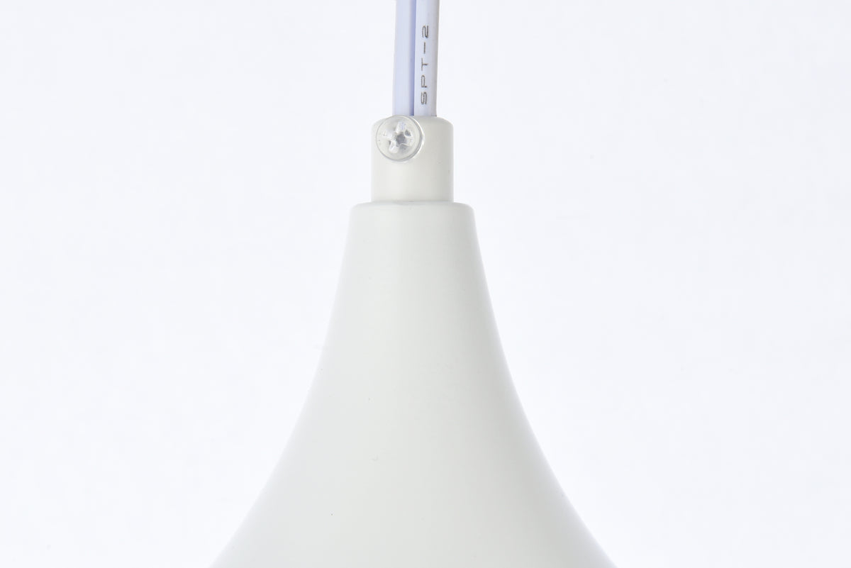 Nora 1 Light white plug-in pendant