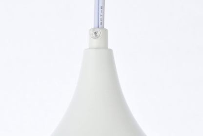 Nora 1 Light white plug-in pendant