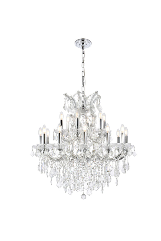 Maria Theresa 19 light Chrome Chandelier Clear Royal Cut Crystal