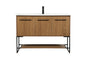 48 inch Single bathroom vanity in walnut brown