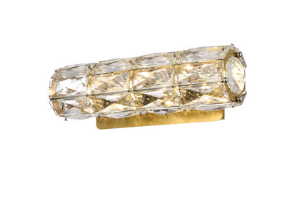 Valetta 12 inch LED linear wall sconce in gold